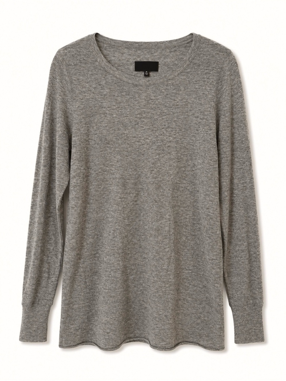 Nili Lotan Gray Alpaca Blend Knit Sweater | Size Large | Luxury Minimalist
